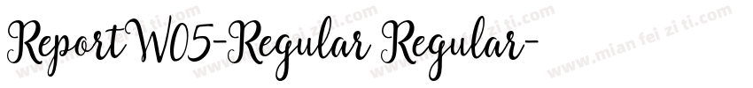 ReportW05-Regular Regular字体转换